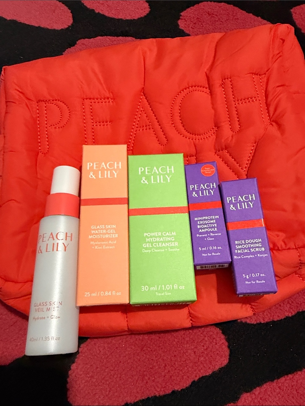 Brand new Peach & Lily travel set